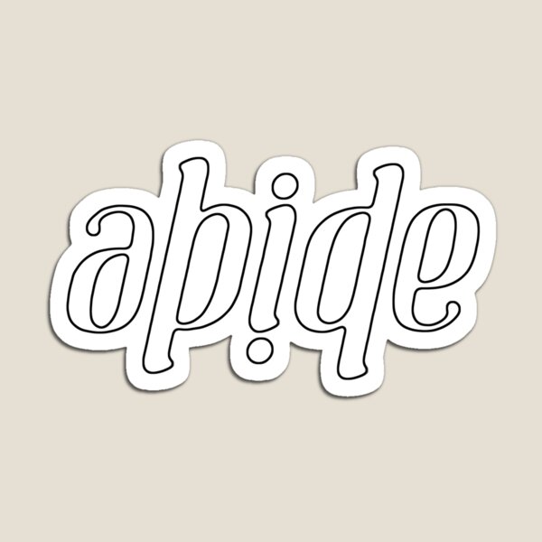Item preview, Abide Ambigram designed and sold by Dudeist Designs.