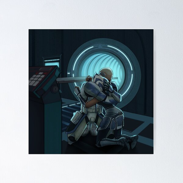 Item preview, RexSoka Rex and Ahsoka hug in the Medbay designed and sold by livielightyear.