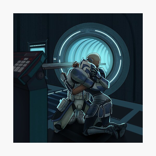 Item preview, RexSoka Rex and Ahsoka hug in the Medbay designed and sold by livielightyear.
