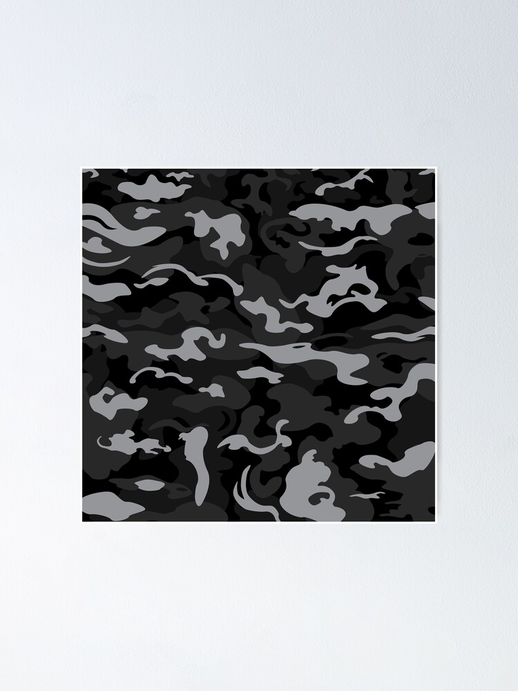 Camo Style - Black Blue Camouflage Poster for Sale by rclwow