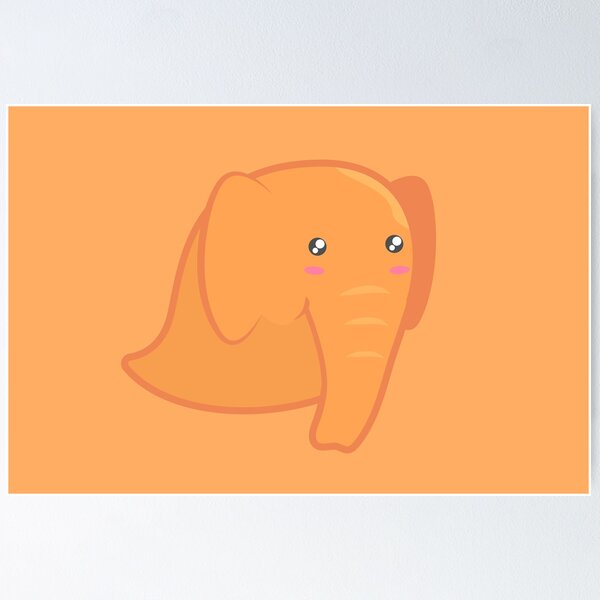 Item preview, Orange Elephantom (pattern) designed and sold by animinimal.