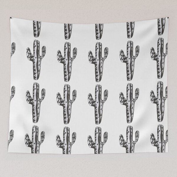 Item preview, black and white cactus designed and sold by maimairo.