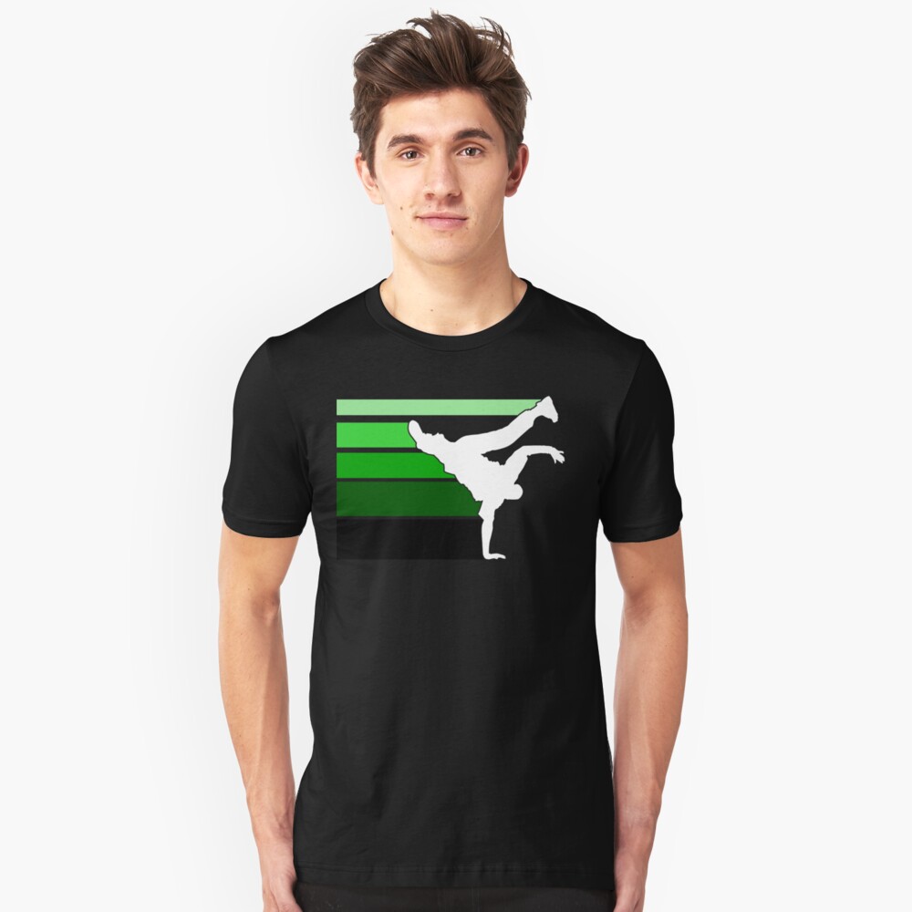 BBOY lines grn/wht Slim Fit T-Shirt