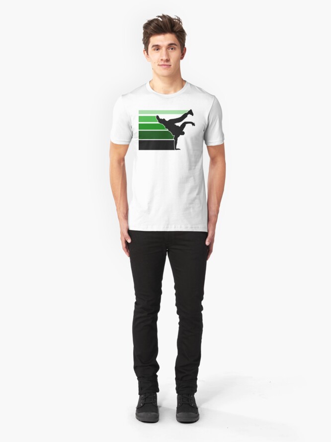 Alternate view of BBOY lines grn/blk Slim Fit T-Shirt