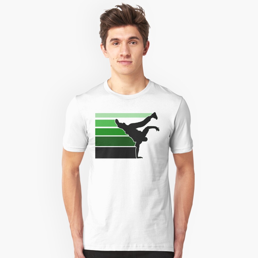 BBOY lines grn/blk Slim Fit T-Shirt