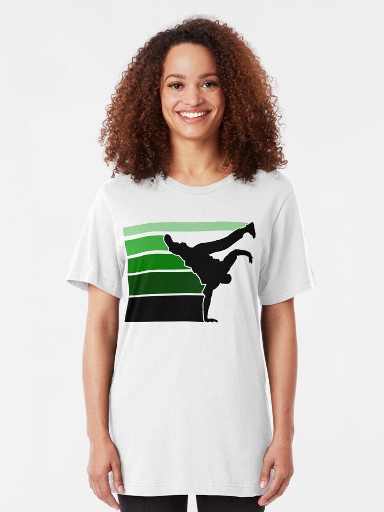Alternate view of BBOY lines grn/blk Slim Fit T-Shirt