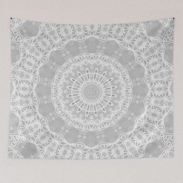 Item preview, Soft Gray Kaleidoscope Mandala designed and sold by Julie Erin Designs.