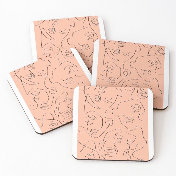 Item preview, abstract outline faces designed and sold by caseyjasper.