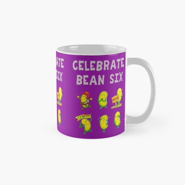 Item preview, Happy 6th Birthday card - Celebrate Bean six designed and sold by Justbeanhappy.
