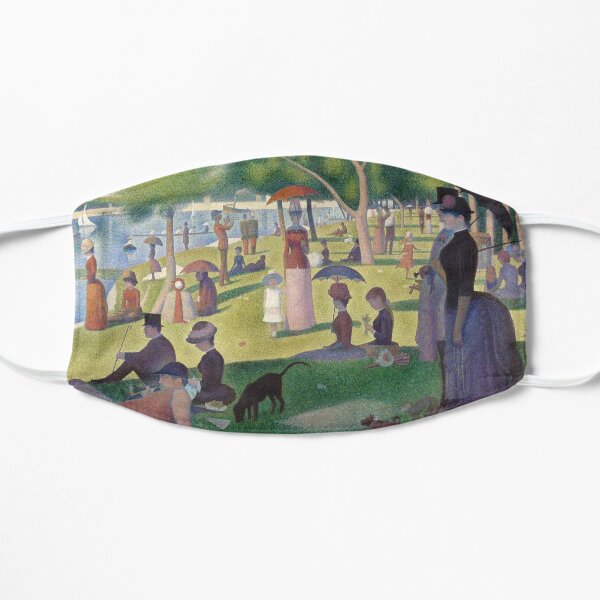 Beautiful Seurat Impressionist Face Mask Flat Mask
