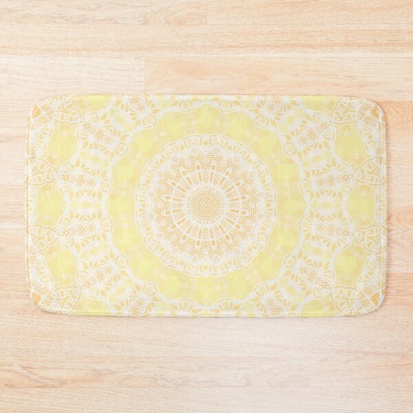 Item preview, Soft Yellow Kaleidoscope Mandala designed and sold by Julie Erin Designs.