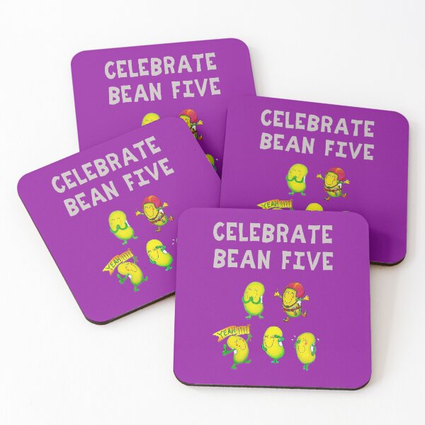 Item preview, Happy 5th Birthday card - Celebrate Bean five designed and sold by Justbeanhappy.