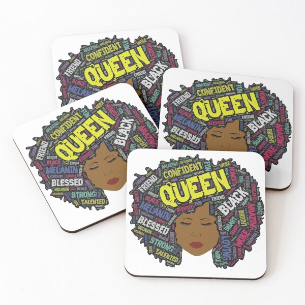 Item preview, Black Queen Words In Afro Hair designed and sold by blackartmatters.
