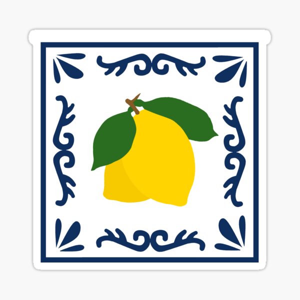 Tile Stickers-Tile Sheet-Furniture sticker-Mediterranean-Lemon-limonum 13059 
