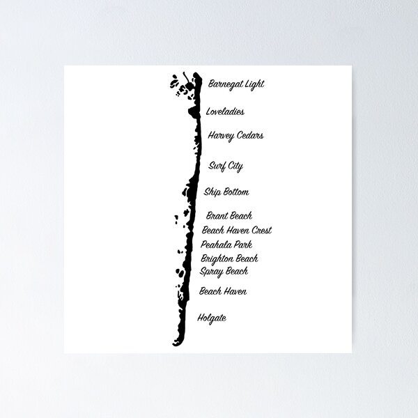 Item preview, LBI Towns Map designed and sold by marykatebuckman.