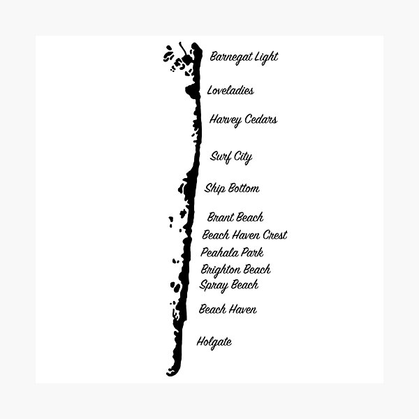 Item preview, LBI Towns Map designed and sold by marykatebuckman.