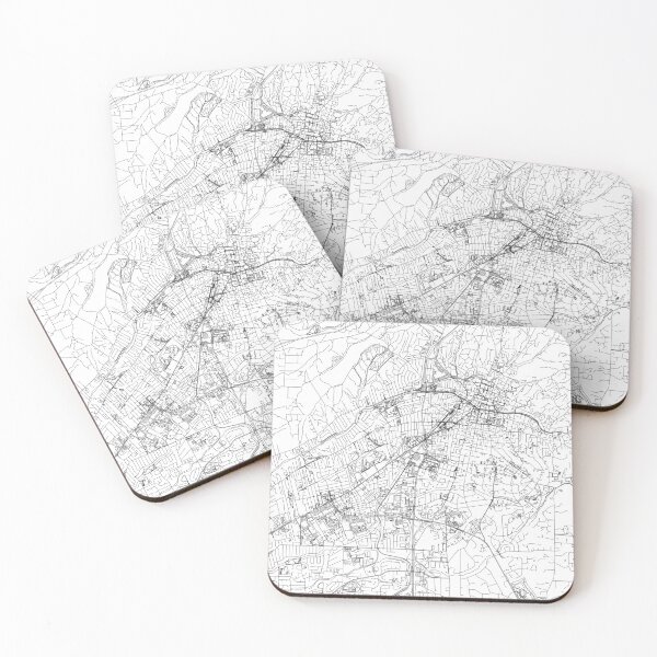 Item preview, Santa Fe White Map designed and sold by multiplicitymap.