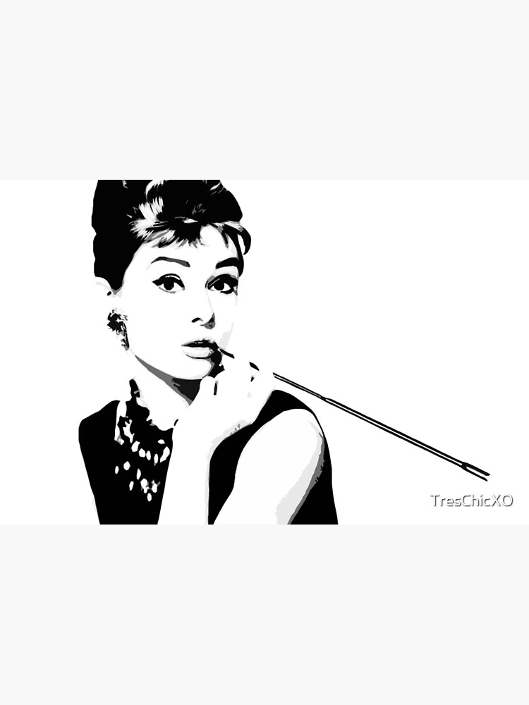 Audrey Hepburn Portrait Art Zipper Pouch for Sale by TresChicXO