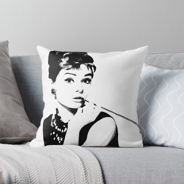 Audrey Hepburn Portrait Art Dekokissen