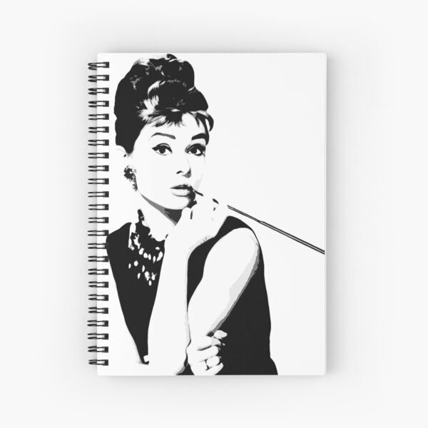 Arte de retrato de Audrey Hepburn Cuaderno de espiral