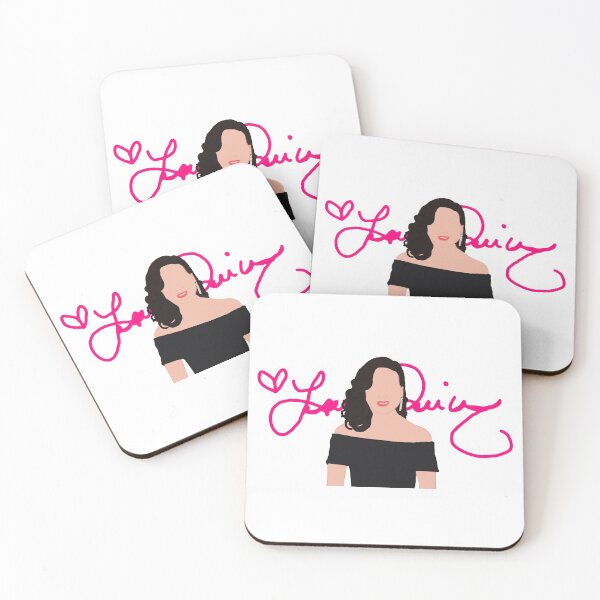 Item preview, Lana Parrilla Drawing w/ Hot Pink Signature Background designed and sold by melkin05.