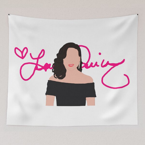 Item preview, Lana Parrilla Drawing w/ Hot Pink Signature Background designed and sold by melkin05.