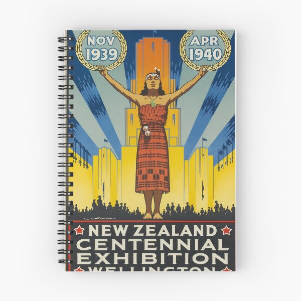 Item preview, 1939 New Zealand Centennial Exhibion vintage travel poster designed and sold by stickart-marek.