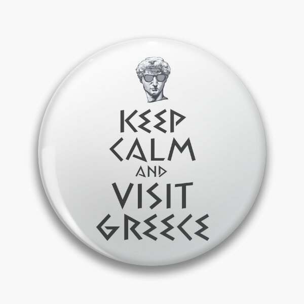 Item preview, Keep Calm and Visit Greece with Cool Statue designed and sold by allincrete.