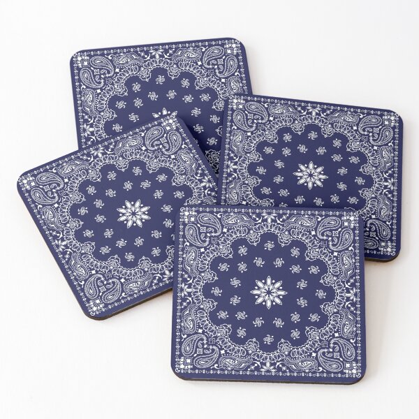 Item preview, Blue Paisley Bandana designed and sold by LushCatDesign.