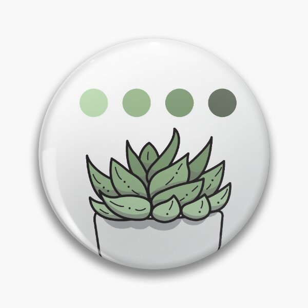 Tiny Potted Succulents and Gradient Pin