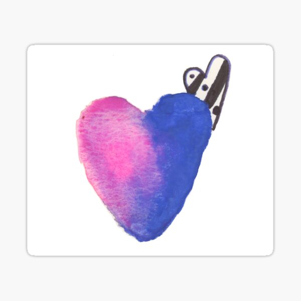 a set of 2 hearts Sticker