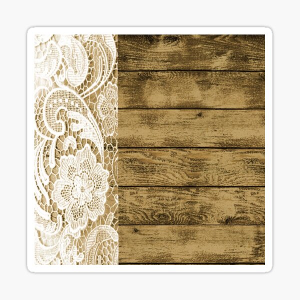 Item preview, Western Country Barn Wood and Lace  designed and sold by LEILA ART SPACE.