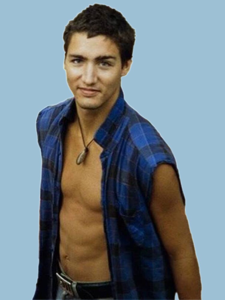 "Young Justin Trudeau Open Shirt" T-shirt by quaintkoala | Redbubble