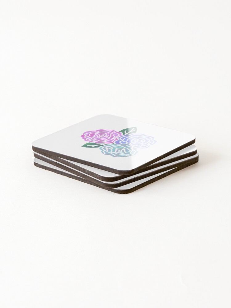 Thumbnail 4 of 5, Coasters (Set of 4), Winter Roses designed and sold by ColsonC.