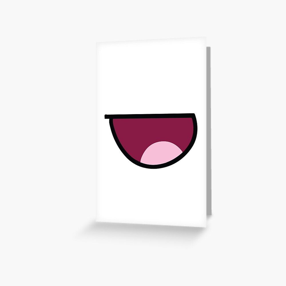 Roblox Epic Face Mask Greeting Card By Yawnni Redbubble - roblox poppy meme