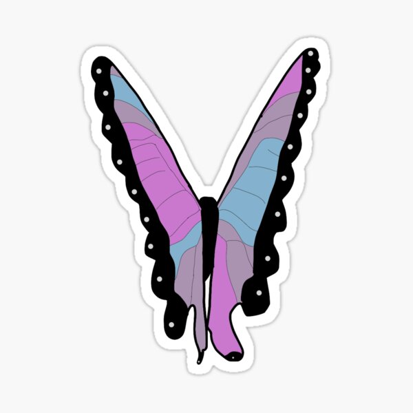 "Butterfly Drawing" Sticker by mmreynol Redbubble