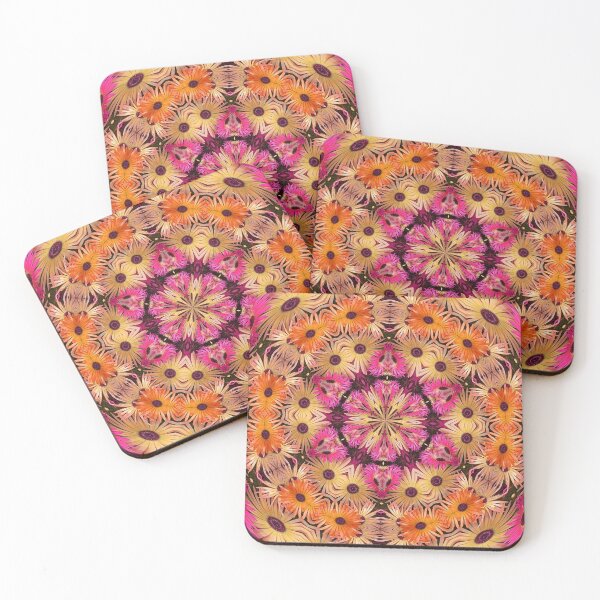 Item preview, Six pink daisy creatures in a star. designed and sold by MarilynBaldey7.