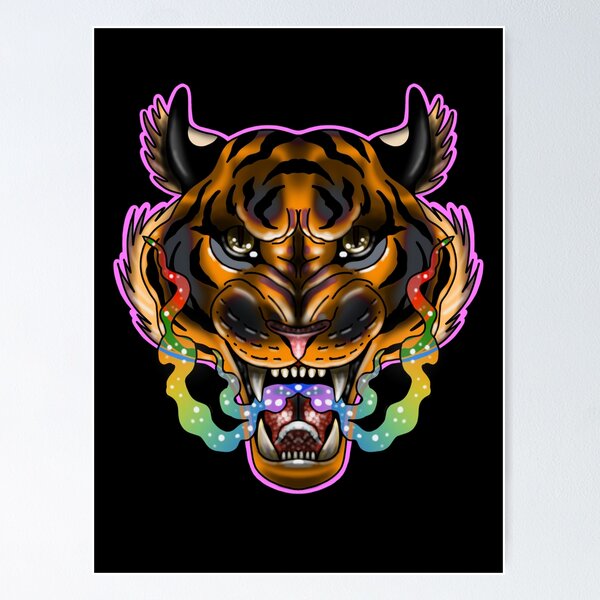 Item preview, Flaming tiger designed and sold by alexparis72.