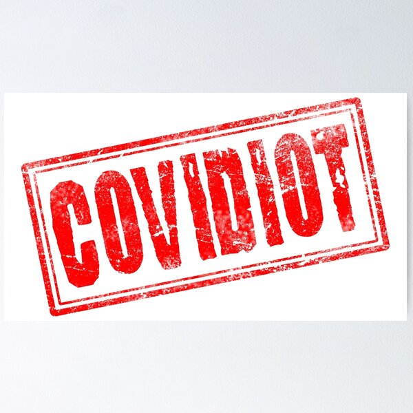 Item preview, Covidiot (Vintage Stamp) designed and sold by SassyClassyMe.