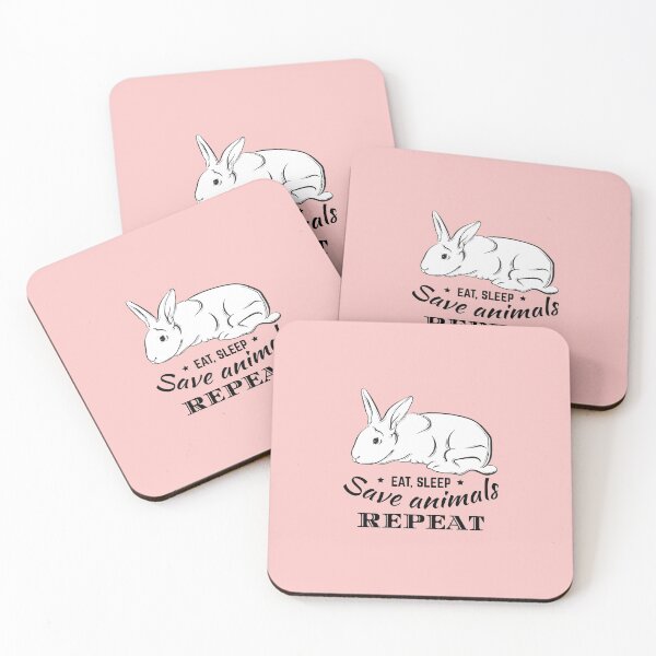 Item preview, Eat Sleep Save Animals Repeat Vegan Design designed and sold by SoNifty.