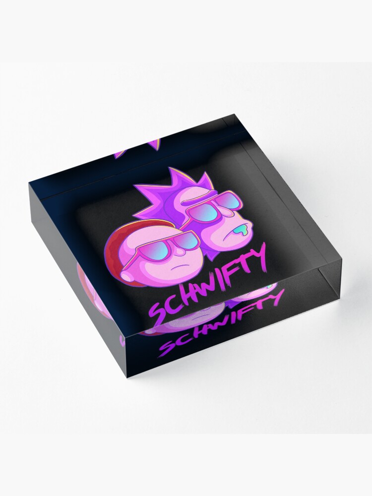 Alternate view of get schwifty Acrylic Block