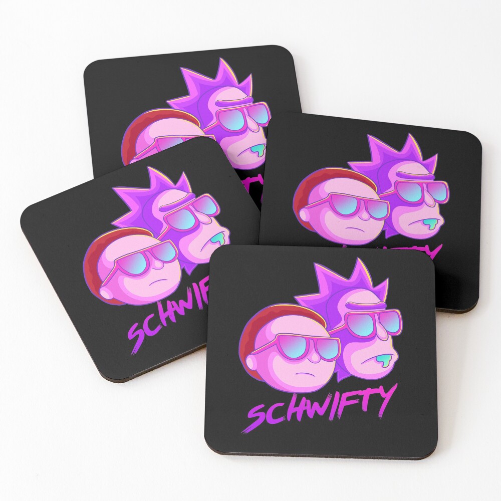 get schwifty Coasters (Set of 4)