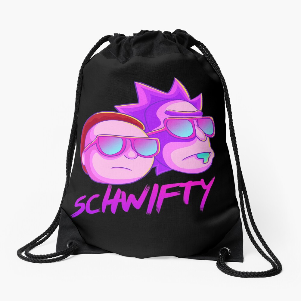get schwifty Drawstring Bag