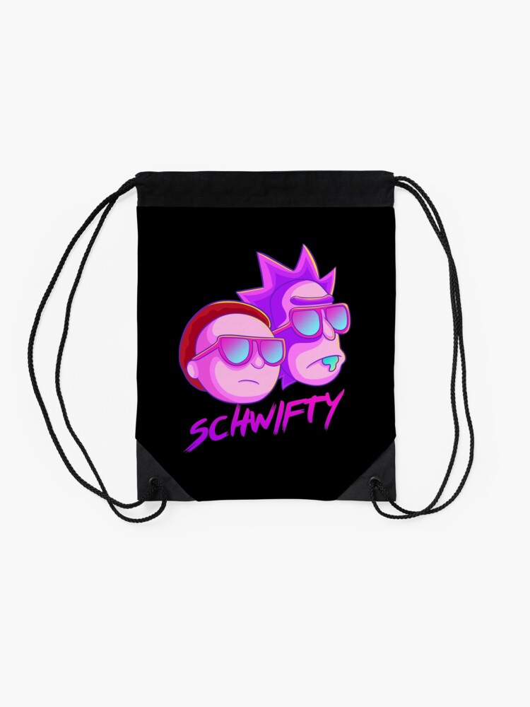 Alternate view of get schwifty Drawstring Bag