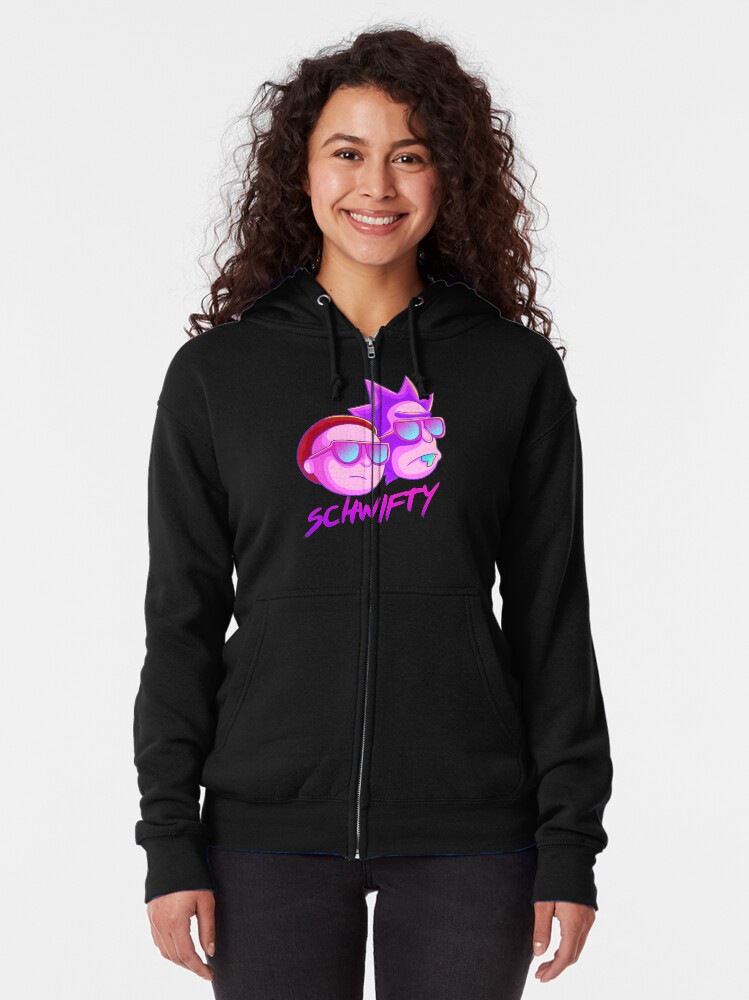 Alternate view of get schwifty Zipped Hoodie