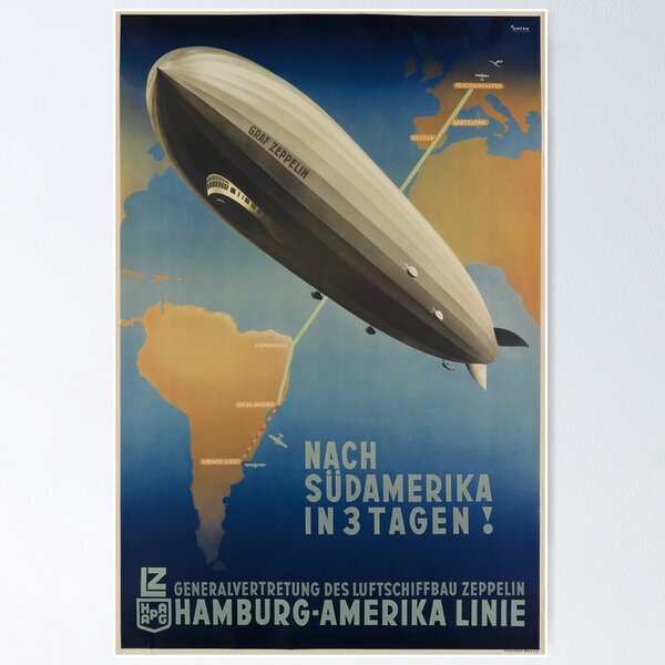 Item preview, Suedamerika in drei Tagen vintage travel poster designed and sold by stickart-marek.