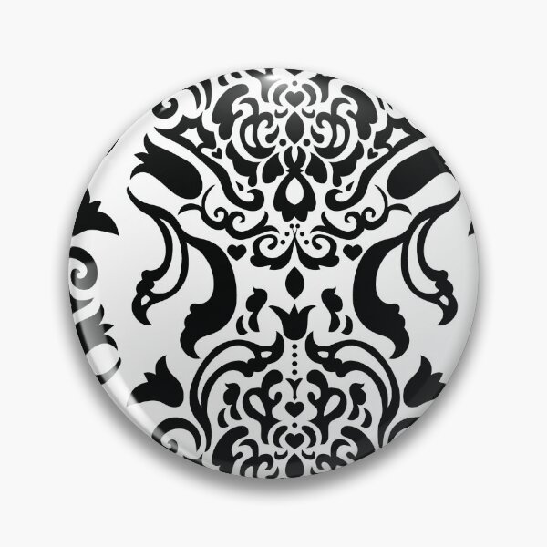Item preview, Large Scale Black Damask designed and sold by Jennifer Labre.