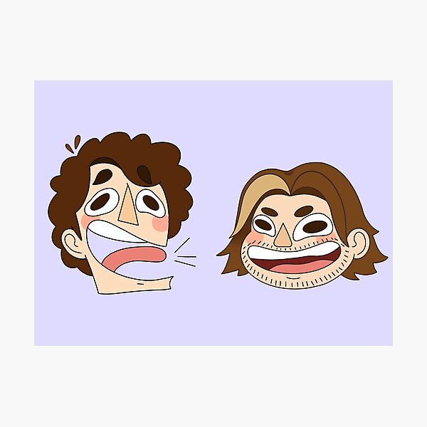 Item preview, game grumps - dan and arin faces designed and sold by cameronbaba.