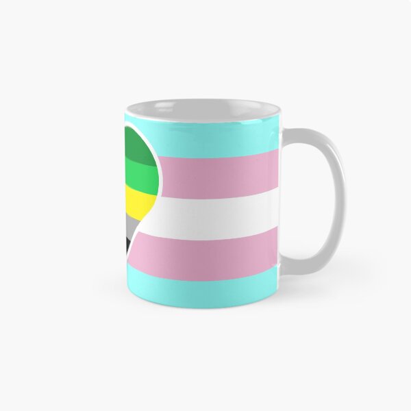 Item preview, Transgender Pride Flag with Aromantic Heart (Yellow-Stripe Variant) designed and sold by DisneyFanatic23.