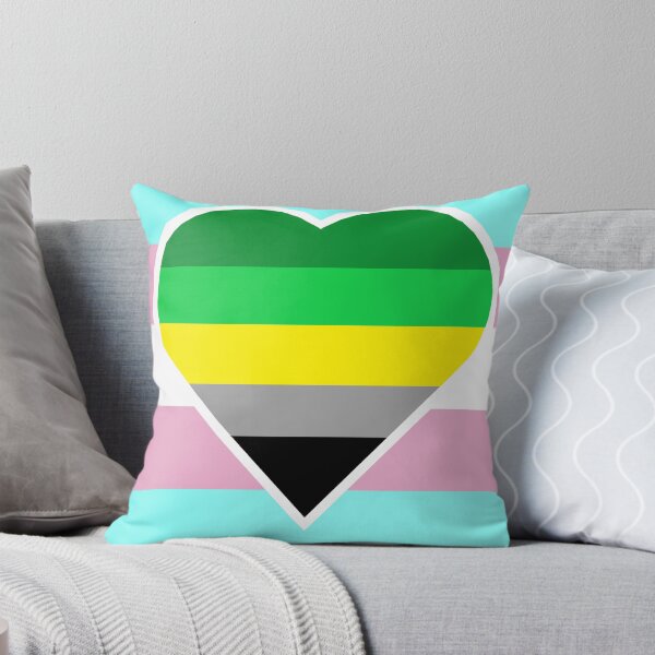 Item preview, Transgender Pride Flag with Aromantic Heart (Yellow-Stripe Variant) designed and sold by DisneyFanatic23.